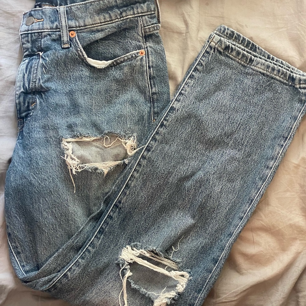 Lucky Brand Zoe High Rise Straight Jeans — medium wash size 10